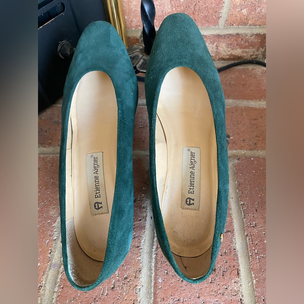 Green Suede women’s shoes